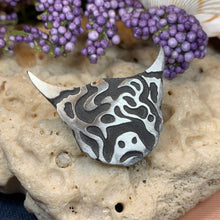 Load image into Gallery viewer, Highland Cow Pin, Scotland Jewelry, Nature Jewelry, Gift for Her, Scotland Cow Brooch, Highland Cow Brooch, Animal Lover, Rancher Gift