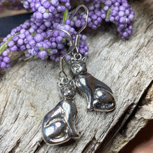 Load image into Gallery viewer, Cat Earrings, Animal Earrings, Cat Lover, Cat Mom, Animal Jewelry, Nature Jewelry, Feline, Kitty, Gift for Her, Animal Earrings