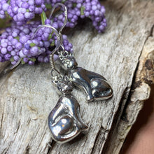 Load image into Gallery viewer, Cat Earrings, Animal Earrings, Cat Lover, Cat Mom, Animal Jewelry, Nature Jewelry, Feline, Kitty, Gift for Her, Animal Earrings