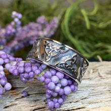 Load image into Gallery viewer, Celtic Triskel Ring, Celtic Ring, Promise Ring, Silver Boho Ring, Irish Ring, Irish Dance Gift, Anniversary Gift, Ireland Ring, Wiccan Ring