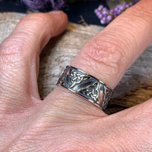 Load image into Gallery viewer, Celtic Triskel Ring, Celtic Ring, Promise Ring, Silver Boho Ring, Irish Ring, Irish Dance Gift, Anniversary Gift, Ireland Ring, Wiccan Ring