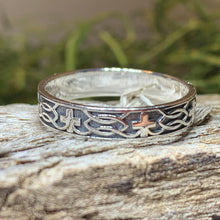 Load image into Gallery viewer, Celtic Cross Ring, Celtic Ring, Promise Ring, Silver Boho Ring, Irish Ring, Irish Dance Gift, Anniversary Gift, Ireland Ring, Wedding Band