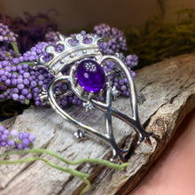 Load image into Gallery viewer, Luckenbooth Brooch, Scotland Jewelry, Celtic Jewelry, Anniversary Gift, Bride Gift, Heart Jewelry, Wife Gift, Bridal Jewelry, Mom Gift