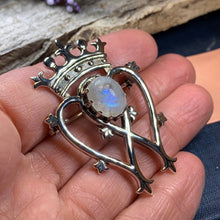 Load image into Gallery viewer, Luckenbooth Brooch, Scotland Jewelry, Celtic Jewelry, Anniversary Gift, Bride Gift, Heart Jewelry, Wife Gift, Bridal Jewelry, Mom Gift