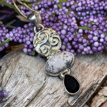 Load image into Gallery viewer, Celtic Spiral Necklace, Celtic Necklace, Irish Jewelry, Triple Spiral Jewelry, Pagan Jewelry, Druid Necklace, Wiccan Jewelry, Scotland Gift