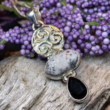 Load image into Gallery viewer, Celtic Spiral Necklace, Celtic Necklace, Irish Jewelry, Triple Spiral Jewelry, Pagan Jewelry, Druid Necklace, Wiccan Jewelry, Scotland Gift