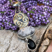 Load image into Gallery viewer, Celtic Spiral Necklace, Celtic Necklace, Irish Jewelry, Triple Spiral Jewelry, Pagan Jewelry, Druid Necklace, Wiccan Jewelry, Scotland Gift