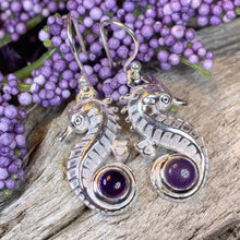 Load image into Gallery viewer, Seahorse Earrings, Sea Life Earrings, Nautical Jewelry, Mom Gift, Anniversary Gift, Beach Jewelry, Wife Gift, Dangle Earrings, Ocean Jewelry