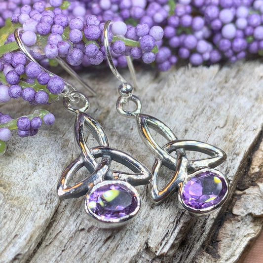 Trinity Knot Earrings, Celtic Jewelry, Irish Jewelry, Celtic Knot Earrings, Silver Dangle Earrings, Scotland Jewelry, Mom Gift, Wife Gift