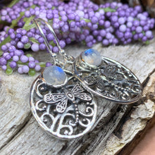Load image into Gallery viewer, Dragonfly Earrings, Celtic Jewelry, Inspirational Gift, Wiccan Jewelry, Nature Jewelry, Mom Gift, Sister Gift, Best Friend Gift, Wife Gift