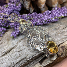 Load image into Gallery viewer, Celtic Spiral Necklace, Celtic Necklace, Irish Jewelry, Triple Spiral Jewelry, Pagan Jewelry, Druid Necklace, Wiccan Jewelry, Scotland Gift