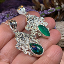 Load image into Gallery viewer, Celtic Spiral Necklace, Celtic Necklace, Irish Jewelry, Triple Spiral Jewelry, Pagan Jewelry, Druid Necklace, Wiccan Jewelry, Scotland Gift