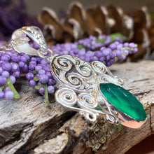 Load image into Gallery viewer, Celtic Spiral Necklace, Celtic Necklace, Irish Jewelry, Triple Spiral Jewelry, Pagan Jewelry, Druid Necklace, Wiccan Jewelry, Scotland Gift