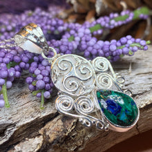 Load image into Gallery viewer, Celtic Spiral Necklace, Celtic Necklace, Irish Jewelry, Triple Spiral Jewelry, Pagan Jewelry, Druid Necklace, Wiccan Jewelry, Scotland Gift