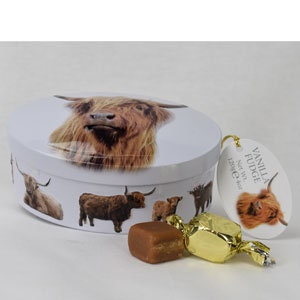 Highland Cow Gift, Scottish Gift Box, Scotland Candy Gift, Thinking of You Gift, Easter Gift, Friendship Gift, Get Well, Scotland Fudge Tin