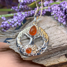 Load image into Gallery viewer, Tree of Life Necklace, Celtic Necklace, Irish Jewelry, Norse Jewelry, Anniversary Gift, Moonstone Jewelry, Yoga Jewelry, Mom Gift, Wife Gift
