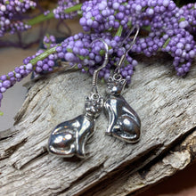 Load image into Gallery viewer, Cat Earrings, Animal Earrings, Cat Lover, Cat Mom, Animal Jewelry, Nature Jewelry, Feline, Kitty, Gift for Her, Animal Earrings