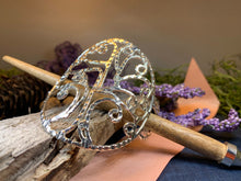 Load image into Gallery viewer, Tree of Life Hair Slide, Celtic Hair Barrette, Hair Jewelry, Shawl Pin, Celtic Tree, Celtic Barrette, Mom Gift, Friendship Gift