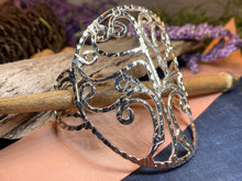 Load image into Gallery viewer, Tree of Life Hair Slide, Celtic Hair Barrette, Hair Jewelry, Shawl Pin, Celtic Tree, Celtic Barrette, Mom Gift, Friendship Gift