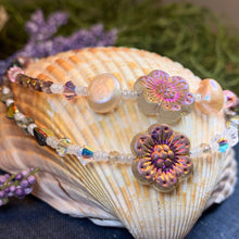 Load image into Gallery viewer, Flower Ankle Bracelet, Crystal Ankle Bracelet, Crystal Anklet, Summer Jewelry, Beach Jewelry, Swarovski Crystal Bracelet, Boho Anklet