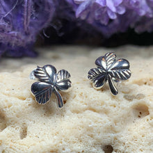 Load image into Gallery viewer, Shamrock Earrings, Celtic Jewelry, Celtic Knot, Clover Jewelry, Anniversary Gift, Irish Jewelry, Graduation Gift, Wife Gift, Girlfriend Gift