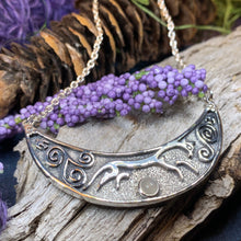 Load image into Gallery viewer, Celtic Horse Necklace, Celtic Jewelry, Epona Necklace, Equestrian Jewelry, Ireland Jewelry, Epona Horse Necklace, Goddess Jewelry, Moonstone