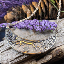 Load image into Gallery viewer, Celtic Horse Necklace, Celtic Jewelry, Epona Necklace, Equestrian Jewelry, Ireland Jewelry, Epona Horse Necklace, Goddess Jewelry, Moonstone