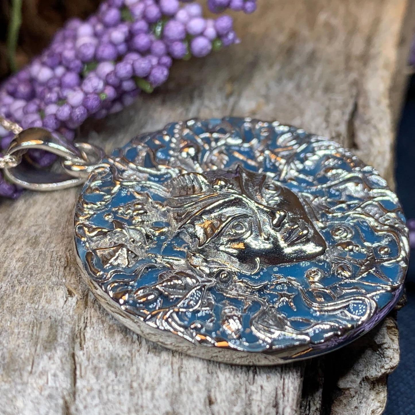 Sea Goddess Necklace, Goddess Pendant, Celtic Jewelry, Ocean Jewelry, Anniversary Gift, Wiccan Jewelry, Pagan Jewelry, Beach Jewelry, Shell