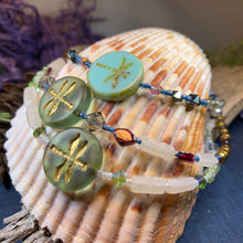 Load image into Gallery viewer, Dragonfly Ankle Bracelet, Crystal Ankle Bracelet, Crystal Anklet, Summer Jewelry, Beach Jewelry, Swarovski Crystal Bracelet, Boho Anklet