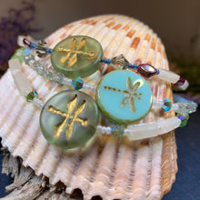 Load image into Gallery viewer, Dragonfly Ankle Bracelet, Crystal Ankle Bracelet, Crystal Anklet, Summer Jewelry, Beach Jewelry, Swarovski Crystal Bracelet, Boho Anklet