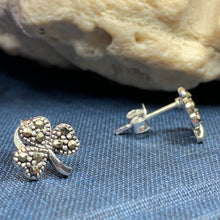Load image into Gallery viewer, Shamrock Earrings, Celtic Jewelry, Celtic Knot, Clover Jewelry, Anniversary Gift, Irish Jewelry, Graduation Gift, Wife Gift, Girlfriend Gift
