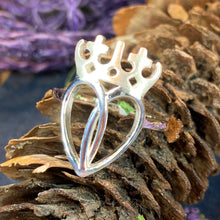 Load image into Gallery viewer, Luckenbooth Ring, Outlander Jewelry, Thistle Ring, Scotland Jewelry, Bridal Jewelry, Amethyst Ring, Heart Ring, Promise Ring, Wife Gift