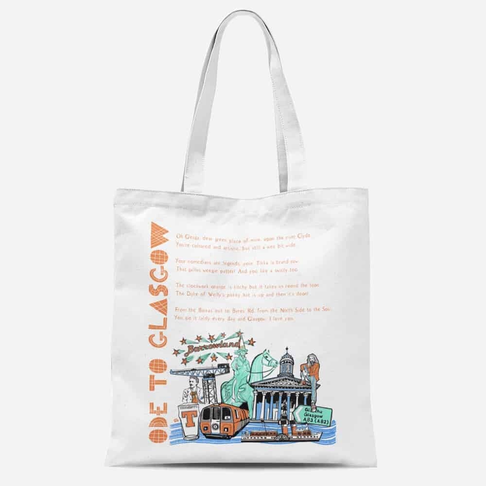 Scottish Tote Bag, Scotland Gift, Scottish Tote Bag, Glasgow Gift, Bagpiper Gift, Outlander Gift, Highland Cow Gift, Mom Gift, Sister Gift