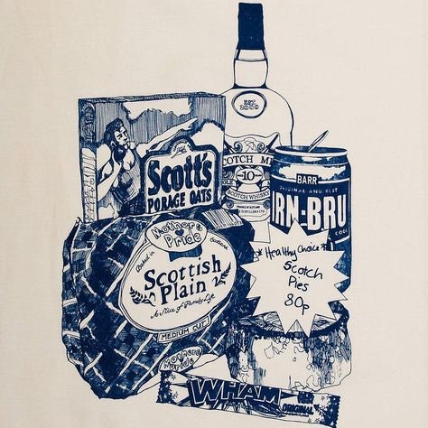 Scottish Breakfast Tote Bag, Scotland Gift, Scottish Tote Bag, Funny Gift, Bagpiper Gift, Outlander Gift, Highland Cow Gift, Whiskey Lover