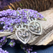 Load image into Gallery viewer, Luckenbooth Earrings, Scotland Jewelry, Scottish Jewelry, Bridal Jewelry, Girlfriend Gift, Wife Gift, Celtic Knot Jewelry, Heart Jewelry