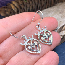 Load image into Gallery viewer, Luckenbooth Earrings, Scotland Jewelry, Scottish Jewelry, Bridal Jewelry, Girlfriend Gift, Wife Gift, Celtic Knot Jewelry, Heart Jewelry