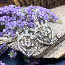 Load image into Gallery viewer, Luckenbooth Earrings, Scotland Jewelry, Scottish Jewelry, Bridal Jewelry, Girlfriend Gift, Wife Gift, Celtic Knot Jewelry, Heart Jewelry
