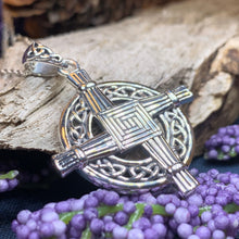 Load image into Gallery viewer, Saint Brigid's Cross, Celtic Cross Necklace, Irish Jewelry, Anniversary Gift, Religious Jewelry, Wiccan Jewelry, St. Bridget's Cross