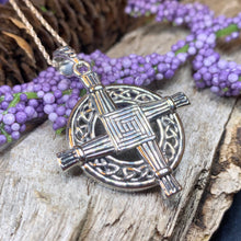 Load image into Gallery viewer, Saint Brigid's Cross, Celtic Cross Necklace, Irish Jewelry, Anniversary Gift, Religious Jewelry, Wiccan Jewelry, St. Bridget's Cross