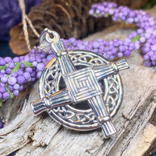 Load image into Gallery viewer, Saint Brigid's Cross, Celtic Cross Necklace, Irish Jewelry, Anniversary Gift, Religious Jewelry, Wiccan Jewelry, St. Bridget's Cross