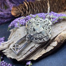 Load image into Gallery viewer, Saint Brigid's Cross, Celtic Cross Necklace, Irish Jewelry, Anniversary Gift, Religious Jewelry, Wiccan Jewelry, St. Bridget's Cross