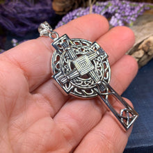 Load image into Gallery viewer, Saint Brigid's Cross, Celtic Cross Necklace, Irish Jewelry, Anniversary Gift, Religious Jewelry, Wiccan Jewelry, St. Bridget's Cross