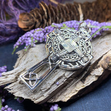 Load image into Gallery viewer, Saint Brigid's Cross, Celtic Cross Necklace, Irish Jewelry, Anniversary Gift, Religious Jewelry, Wiccan Jewelry, St. Bridget's Cross