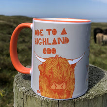 Load image into Gallery viewer, Highland Cow Mug, Scotland Gift, Scottish Mug, Ceramic Mug, Cow Lover Gift, Outlander Gift, Coffee Mug Gift, Mom Gift, Dad Gift, Wife Gift