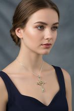 Load image into Gallery viewer, Celtic Cross Necklace, Irish Jewelry, Large Celtic Cross Pendant, First Communion Gift, Confirmation Cross Gift, Religious Jewelry, Dad Gift