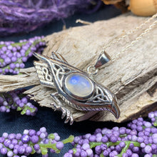 Load image into Gallery viewer, Raven Necklace, Wiccan Jewelry, Crow Pendant, Black Bird Pendant, Bird Jewelry, Pagan Jewelry, Nature Lover, Poe Jewelry, Gothic Necklace