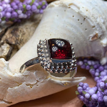 Load image into Gallery viewer, Tudor Princess Ring, Gemstone Jewelry, Statement Ring, Boho Jewelry, Celtic Jewelry, Anniversary Gift, Wiccan Jewelry, Wife Gift, Mom Gift