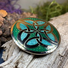 Load image into Gallery viewer, Celtic Brooch, Celtic Jewelry, Irish Jewelry, Scotland Jewelry, Anniversary Gift, Viking Brooch, Enamel Celtic Pin, Sister Gift, Mom Gift