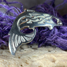 Load image into Gallery viewer, Salmon of Knowledge Brooch, Celtic Jewelry, Irish Jewelry, Teacher Gift, Mom Gift, Anniversary Gift, Fish Pin, Sea Jewelry, Nature Jewelry
