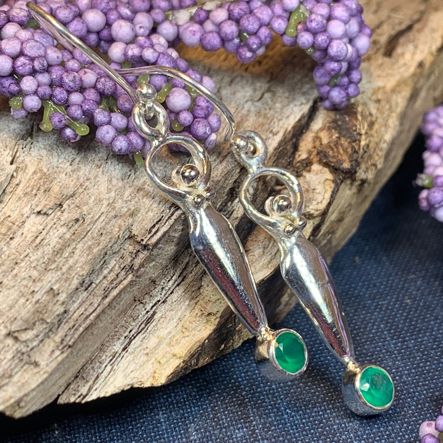 Chalcedony Goddess Earrings — view 9